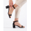 Moderní  sandály dámské černé na širokém podpatku